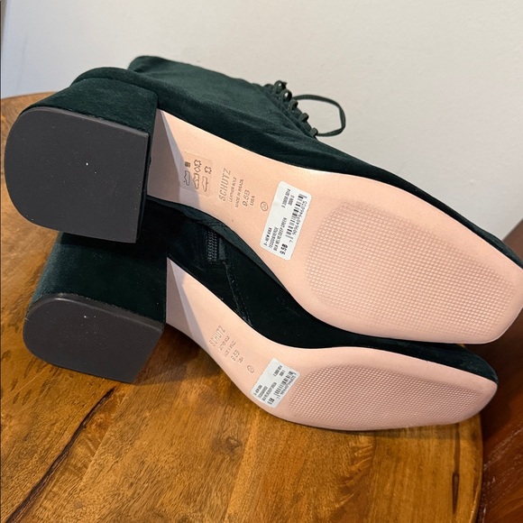 Schutz Velvet Kika Lace Up Boots - Picture 6 of 7